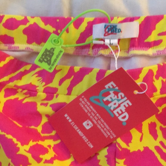 Elsie & Fred SUPERFLY PINK & YELLOW LEOPARD Bottom - Picture 2 of 5